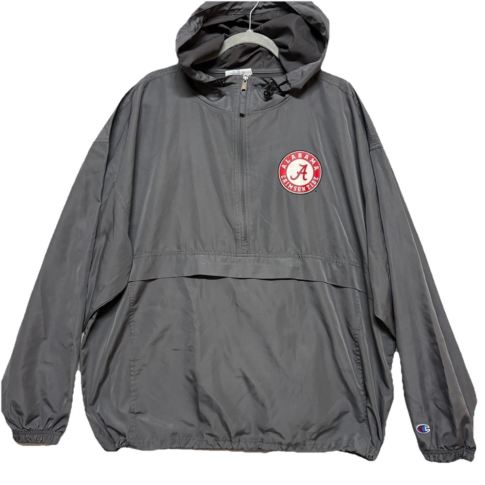 Alabama Crimson Tide 1/2 Zip Pullover Windbreaker 2XL XXL Packable Jacket Anorak - Picture 1 of 11
